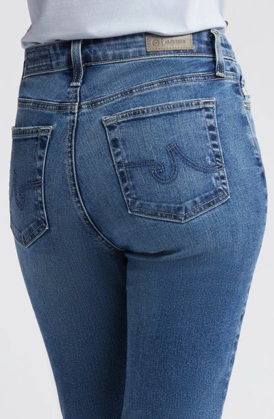 Shop Ag Mari Raw Hem High Waist Slim Straight Leg Jeans In 13 Years Disclosure