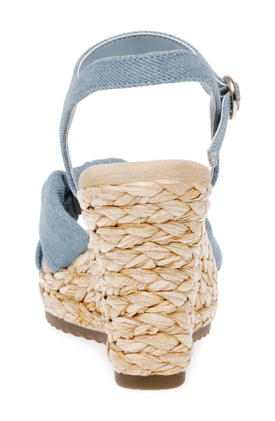 Shop Anne Klein Espadrille Wedge Sandal In Denim Fabric