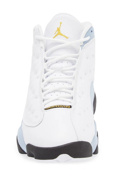 Shop Jordan Air  13 Retro High Top Sneaker In White/ Yellow Ochre/ Blue Grey