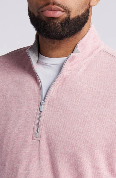 Shop Johnnie-o Hanks Heathered Quarter Zip Pullover In Coral