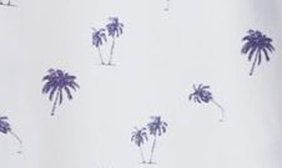 Shop Johnnie-o Samana Hangin' Out Palm Tree Print Short Sleeve Stretch Button-down Shirt In White