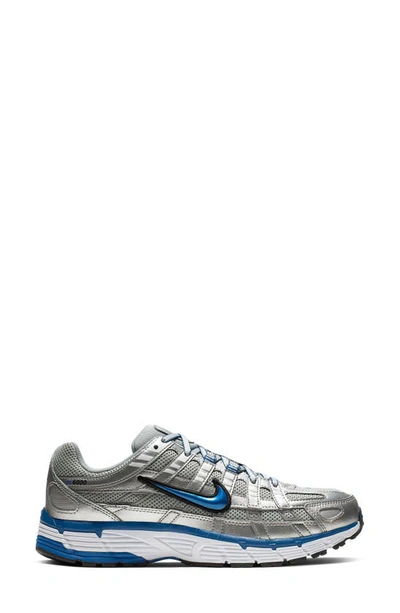 Shop Nike P-6000 Sneaker In Metallic Silver/ Team Royal
