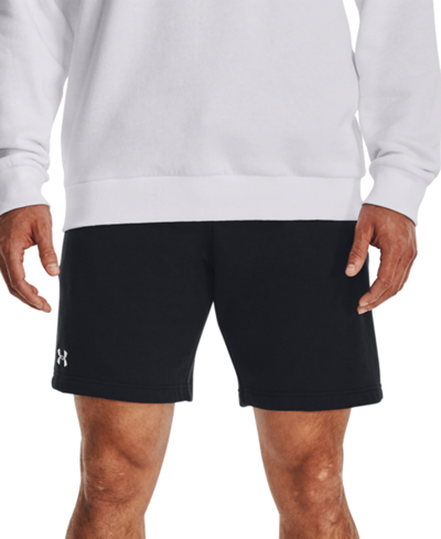 Shop Under Armour Men's Rival Fleece 10" Drawstring Shorts In Black