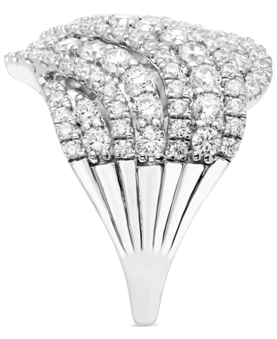 Macy's Diamond Swirl Cluster Statement Ring (2 Ct. T.w.) In 14k White Gold In White Gold
