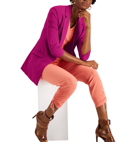 Shop Inc International Concepts Inc Petite Menswear Blazer, Created For Macy's In Pink Tutu