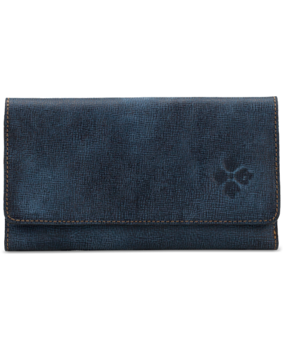 Shop Patricia Nash Terresa Leather Wallet In Dark Denim
