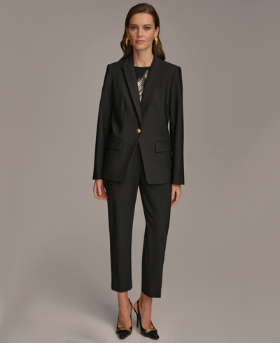 Donna Karan Women's One Button Blazer In Black