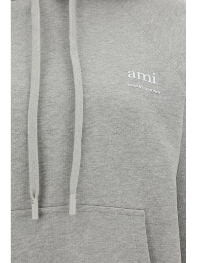 Shop Ami Alexandre Mattiussi Ami Paris Sweatshirts In Heather Ash Grey