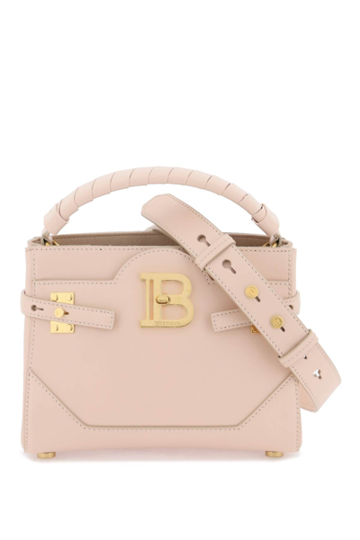 Shop Balmain B-buzz 22 Top Handle Handbag In Nude (pink)