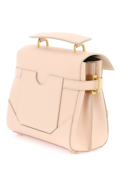 Shop Balmain B-buzz 23 Handbag In Nude (pink)