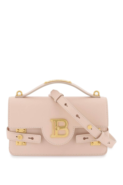 Shop Balmain B-buzz 24 Handbag In Nude (pink)