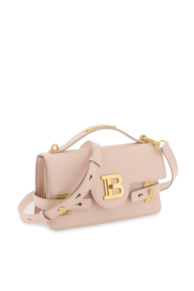 Shop Balmain B-buzz 24 Handbag In Nude (pink)