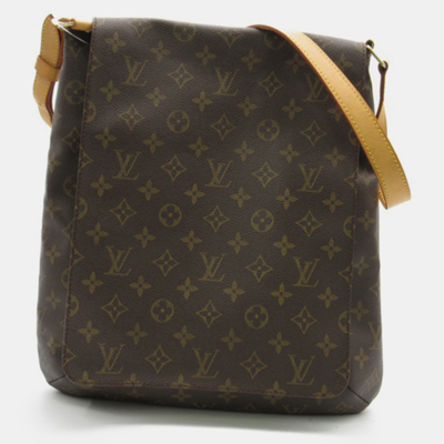 Pre-owned Louis Vuitton Brown Canvas Monogram Musette Salsa Short Strap Shoulder Bag