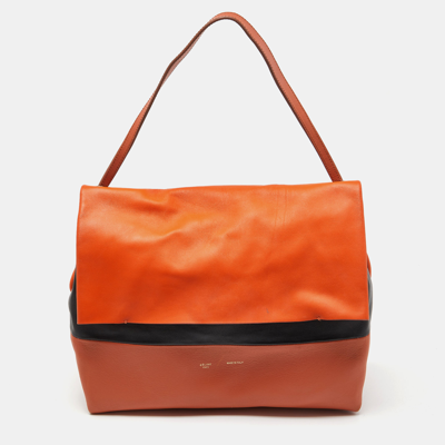 Pre-owned Celine Tri Color Leather All Soft Shoulder Bag In Multicolor