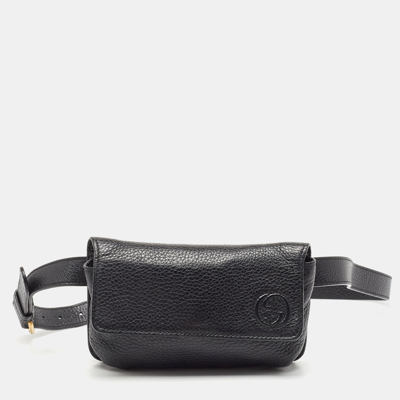Pre-owned Gucci Black Leather Soho Belt Bag