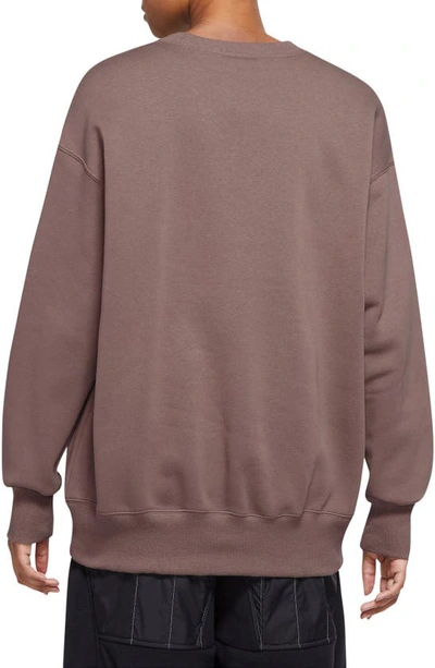 Shop Nike Sportswear Phoenix Sweatshirt In Smokey Mauve/ Black
