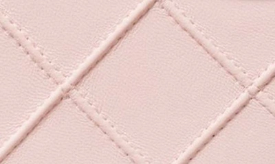 Shop Tory Burch Fleming Soft Leather Wallet On A Chain In Pale Pink