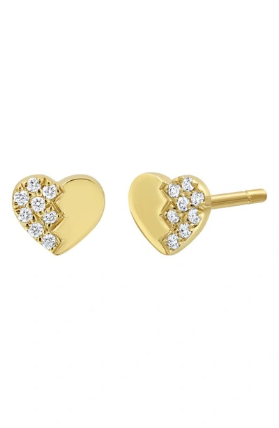 Bony Levy Bl Icon Diamond Heart Earrings In 18k Yellow Gold