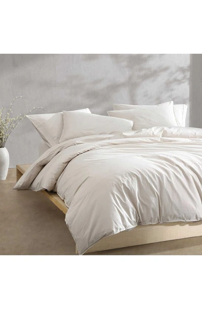 Shop Calvin Klein Washed Percale Comforter & Shams Set In Beige/ Tan