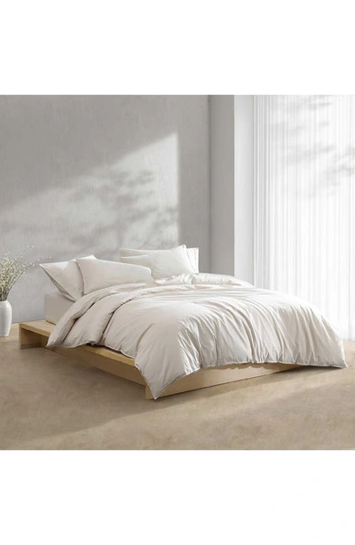 Shop Calvin Klein Washed Percale Comforter & Shams Set In Beige/ Tan