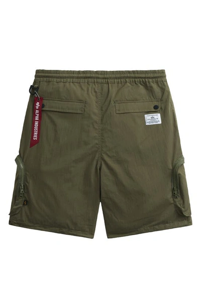 Shop Alpha Industries Pull-on Cargo Shorts In Green