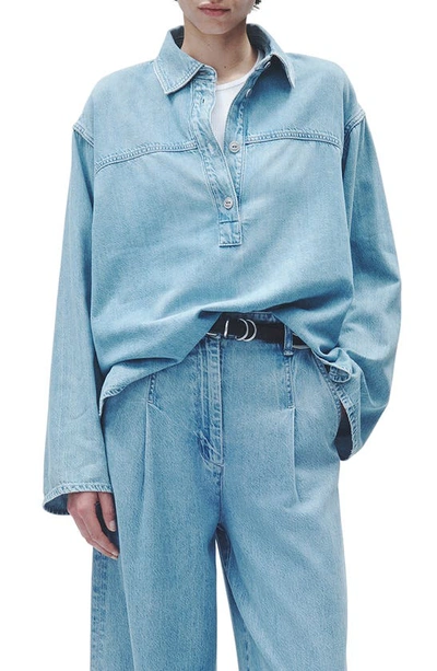 Shop Rag & Bone Emily Lightweight Denim Popover Shirt In Billie