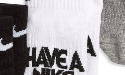 Shop Nike Kids' Assorted 3-pack Ankle Socks In Black Multi