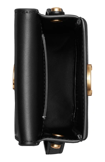 Shop Tory Burch Robinson Pebbled Leather Phone Crossbody Bag In Black