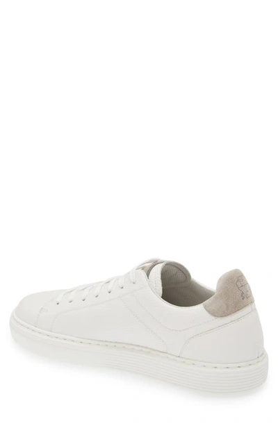 Shop Brunello Cucinelli Calfskin Low Top Sneaker In White