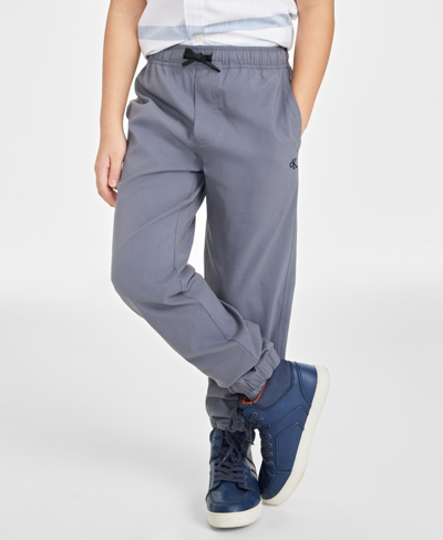 Shop Calvin Klein Big Boys Tech Jogger Pants In Dark Gray