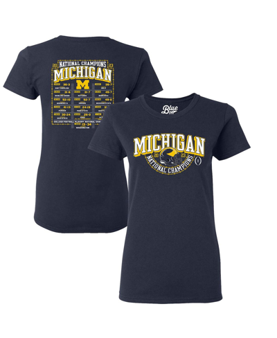 Blue 84 Navy Michigan Wolverines College Football Playoff 2023 National Champions Gold Dust Schedul In Navy