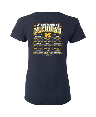 Shop Blue 84 Women's  Navy Michigan Wolverines College Football Playoff 2023 National Champions Gold Dust