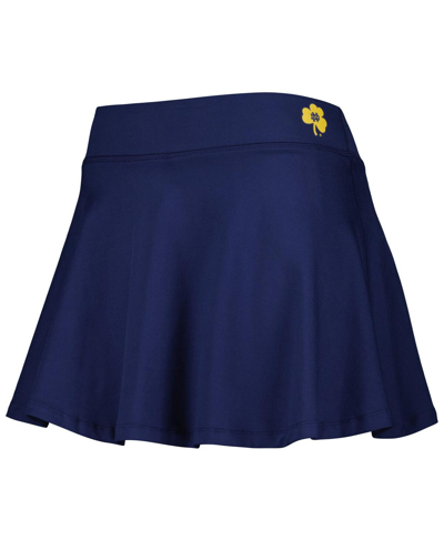 Shop Zoozatz Women's  Navy Notre Dame Fighting Irish Flowy Skort