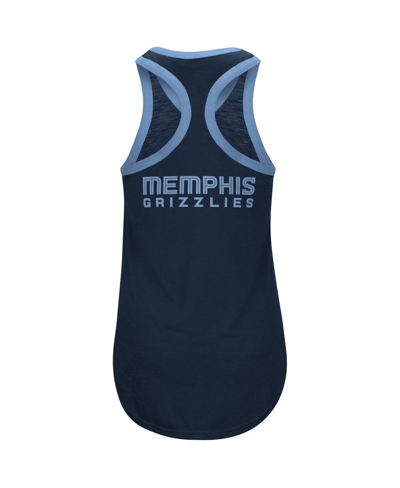 G-iii 4her By Carl Banks Navy Memphis Grizzlies Showdown Scoop-neck Racerback Tank Top In Navy