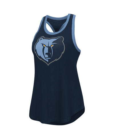 G-iii 4her By Carl Banks Navy Memphis Grizzlies Showdown Scoop-neck Racerback Tank Top In Navy