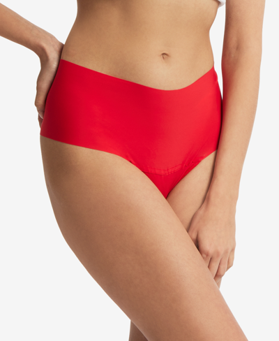 Shop Hanky Panky Women's Breathe High-rise Thong Underwear 6j1921b In Sleigh Queen Red