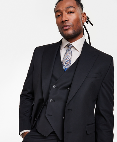 Tayion Collection Men's Classic-fit Solid Suit Jacket In Black Solid