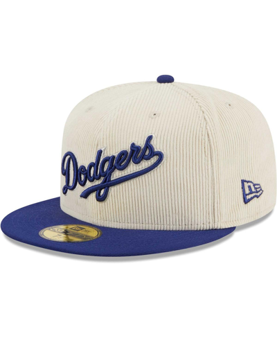 New Era White Los Angeles Dodgers  Corduroy Classic 59fifty Fitted Hat In White