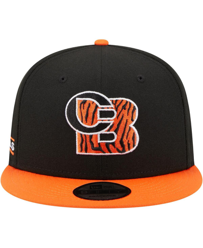 Shop New Era Men's  Black, Orange Cincinnati Bengals City Originals 9fifty Snapback Hat In Black,orange