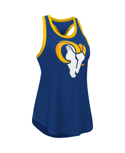 Shop G-iii 4her By Carl Banks Women's  Navy Los Angeles Rams Tater Tank Top