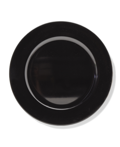 American Atelier Round Charger Plate 12 Piece Dinnerware Set, Service For 12 In Black