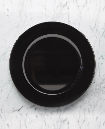 Shop American Atelier Round Charger Plate 12 Piece Dinnerware Set, Service For 12 In Black
