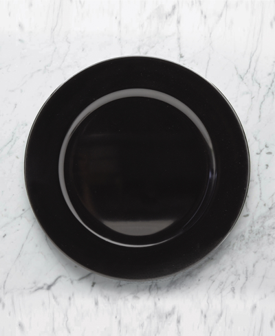 American Atelier Round Charger Plate 12 Piece Dinnerware Set, Service For 12 In Black