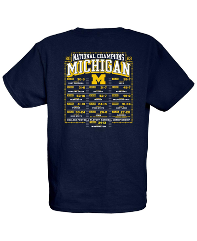 Shop Blue 84 Youth  Navy Michigan Wolverines College Football Playoff 2023 National Champions Gold Dust Sc