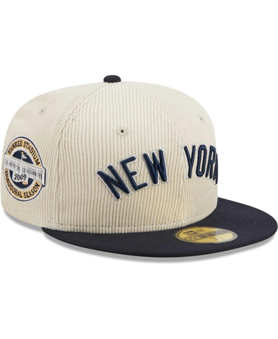 New Era White New York Yankees  Corduroy Classic 59fifty Fitted Hat In White