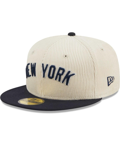 New Era White New York Yankees  Corduroy Classic 59fifty Fitted Hat In White