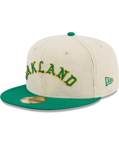 Shop New Era Men's  White Oakland Athletics Corduroy Classic 59fifty Fitted Hat