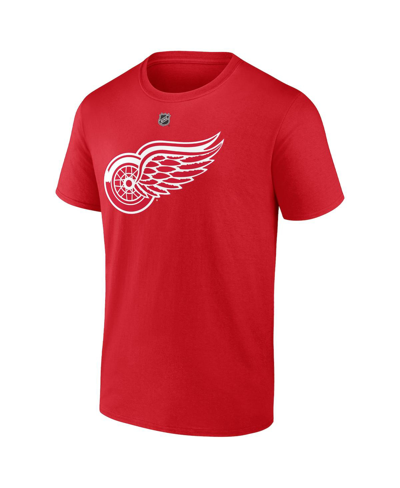 Shop Fanatics Men's  Patrick Kane Red Detroit Red Wings Authentic Stack Name And Number T-shirt