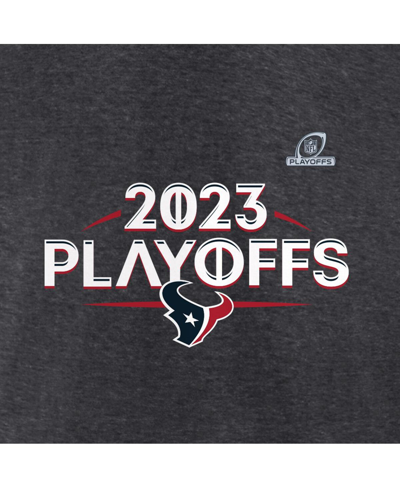Fanatics Men's  Heather Charcoal New England Patriots 2021 Nfl Playoffs Bound Lights Action T-shirt In Heather Charcoal