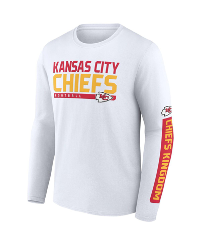 Shop Fanatics Men's  Red, White Kansas City Chiefs Two-pack 2023 Schedule T-shirt Combo Set In Red,white